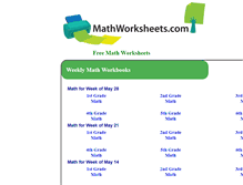 Tablet Screenshot of mathworksheets.com